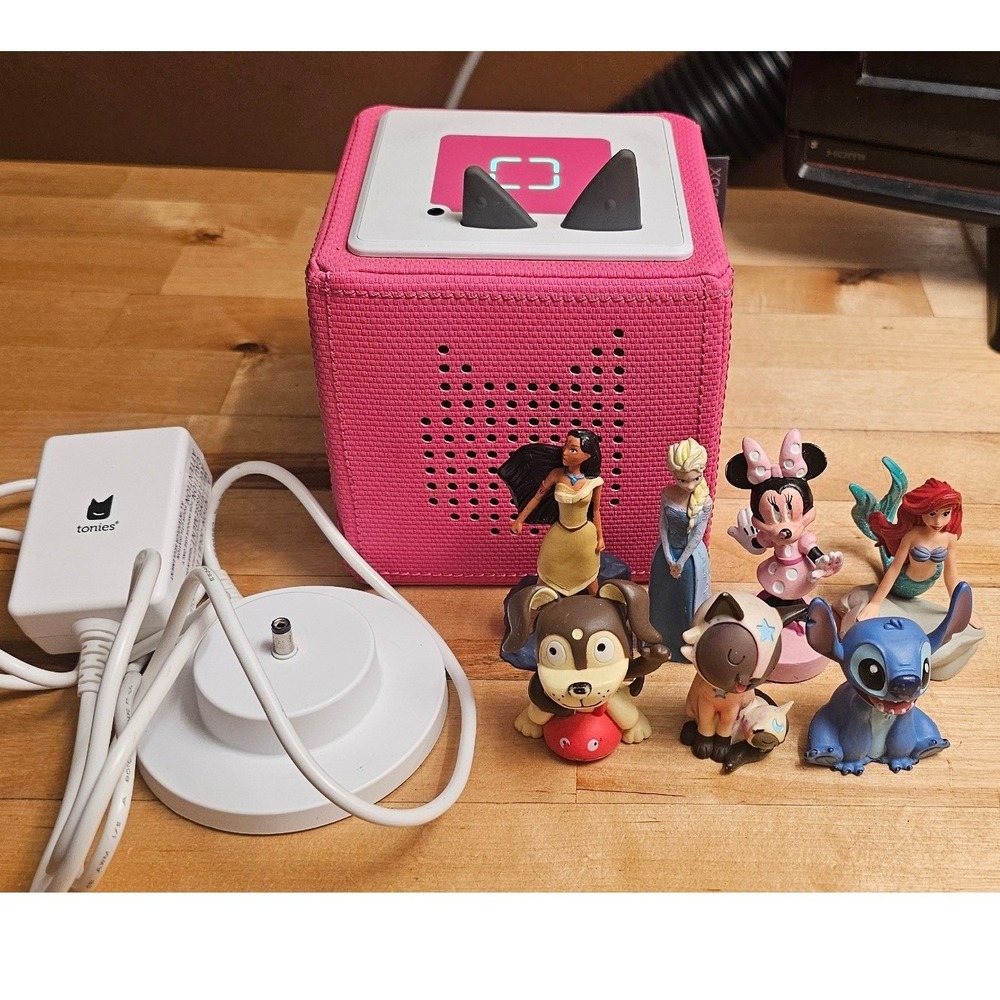 Tonies Toniebox Pink Starter Set with Charging Base and 7 Disney Figures 10003